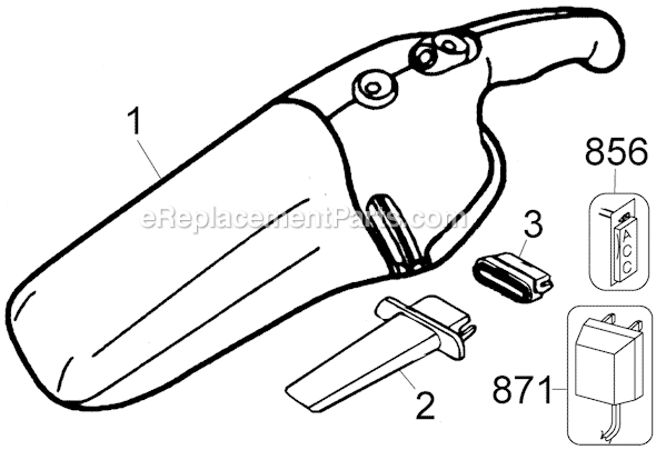 Page A Diagram and Parts List for CWV4800  Black and Decker Hand Vacuum